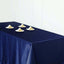 Satin Rectangular 90"x156" Tablecloth Navy Blue - Seamless Table Cover - Linen Luxes