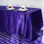 Satin Rectangular 90"x156" Tablecloth Purple - Seamless Table Cover - Linen Luxes