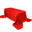 Satin Rectangular 90"x156" Tablecloth Red - Seamless Table Cover - Linen Luxes