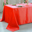 Satin Rectangular 90"x156" Tablecloth Red - Seamless Table Cover - Linen Luxes