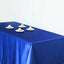 Satin Rectangular 90"x156" Tablecloth Royal Blue - Seamless Table Cover - Linen Luxes