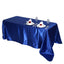 Satin Rectangular 90"x156" Tablecloth Royal Blue - Seamless Table Cover - Linen Luxes