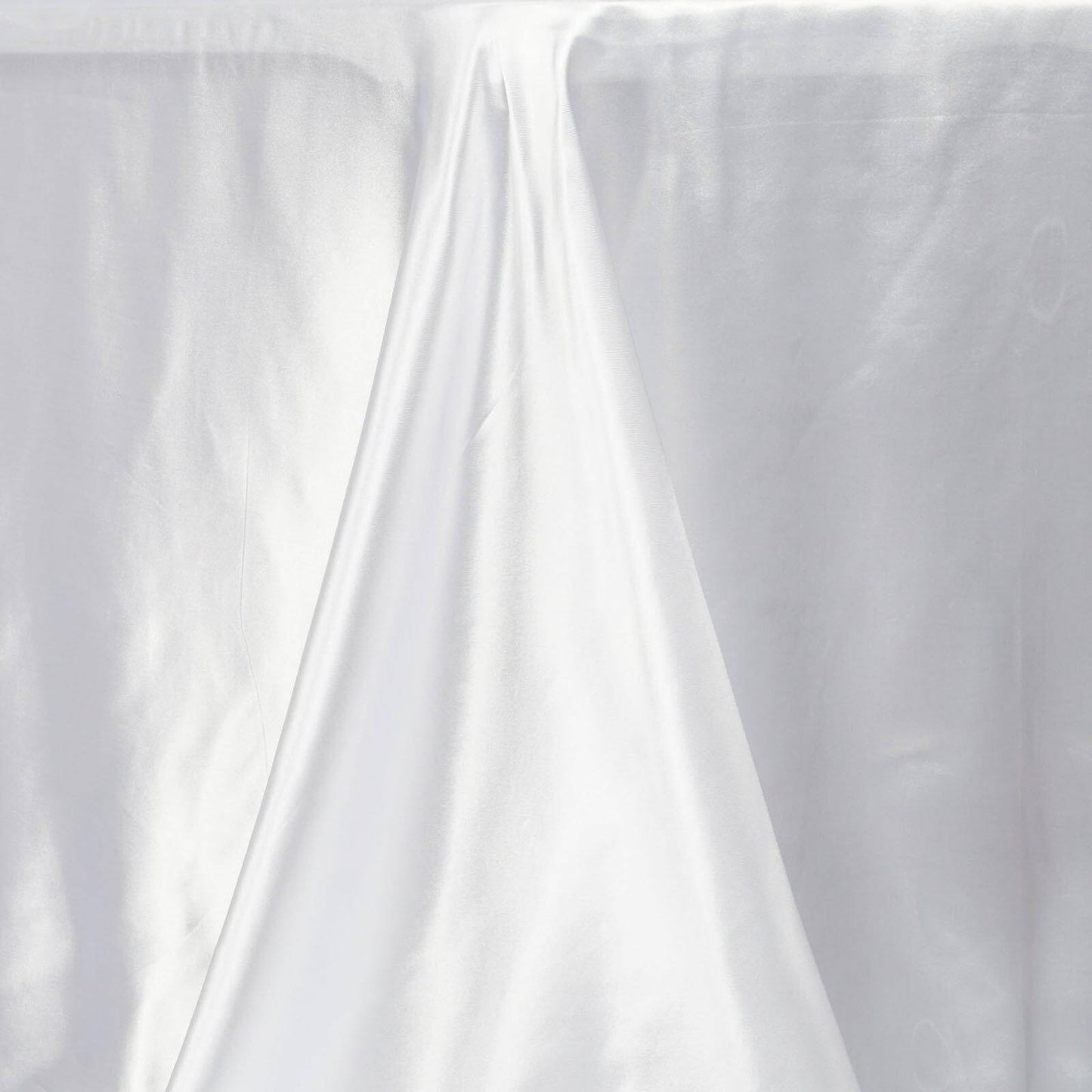 Satin Rectangular 90"x156" Tablecloth White - Seamless Stylish Table Cover for Wedding & Event Decoration - Linen Luxes