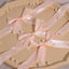 50 PCs 10" Blush Pre Tied Ribbon Bows, Satin Ribbon With Gold Foil Lining For Gift Basket and Party Favors Decor