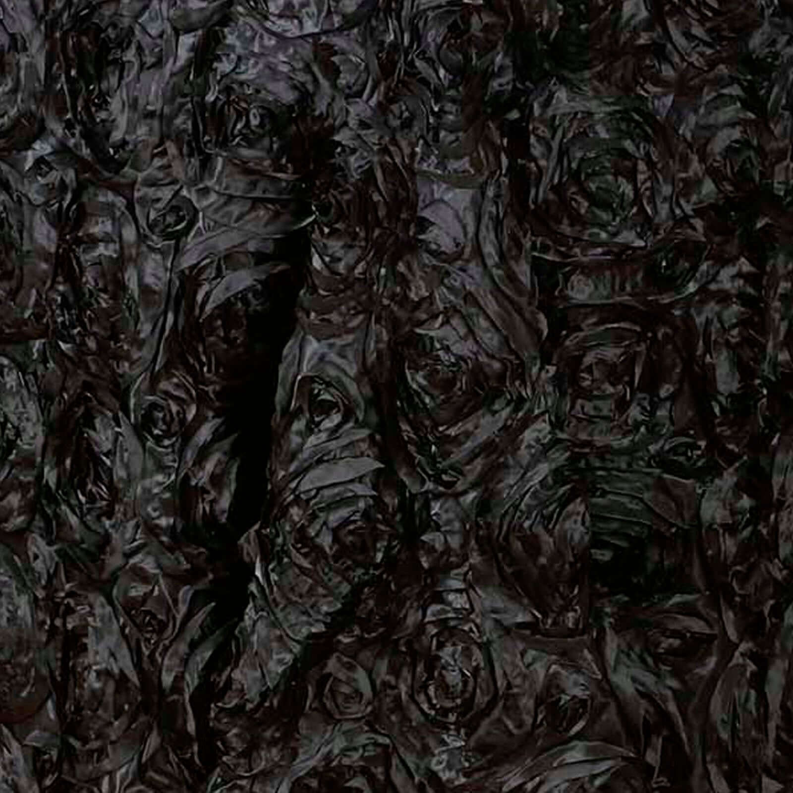 Satin Rosette Chair Cover for Banquet Chairs Black - Stretch Fitted Slip - On Slipcover - Linen Luxes