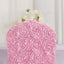 Satin Rosette Chair Cover for Banquet Chairs Pink - Stretch Fitted Slip - On Slipcover - Linen Luxes