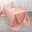 Satin Striped 90"x132" Rectangular Tablecloth Dusty Rose - Seamless Silky Smooth Table Cover