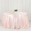 Satin 132" Round Tablecloth Blush - Stylish Seamless Table Cover