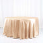 Satin 120" Round Tablecloth Nude - Stylish Seamless Table Cover