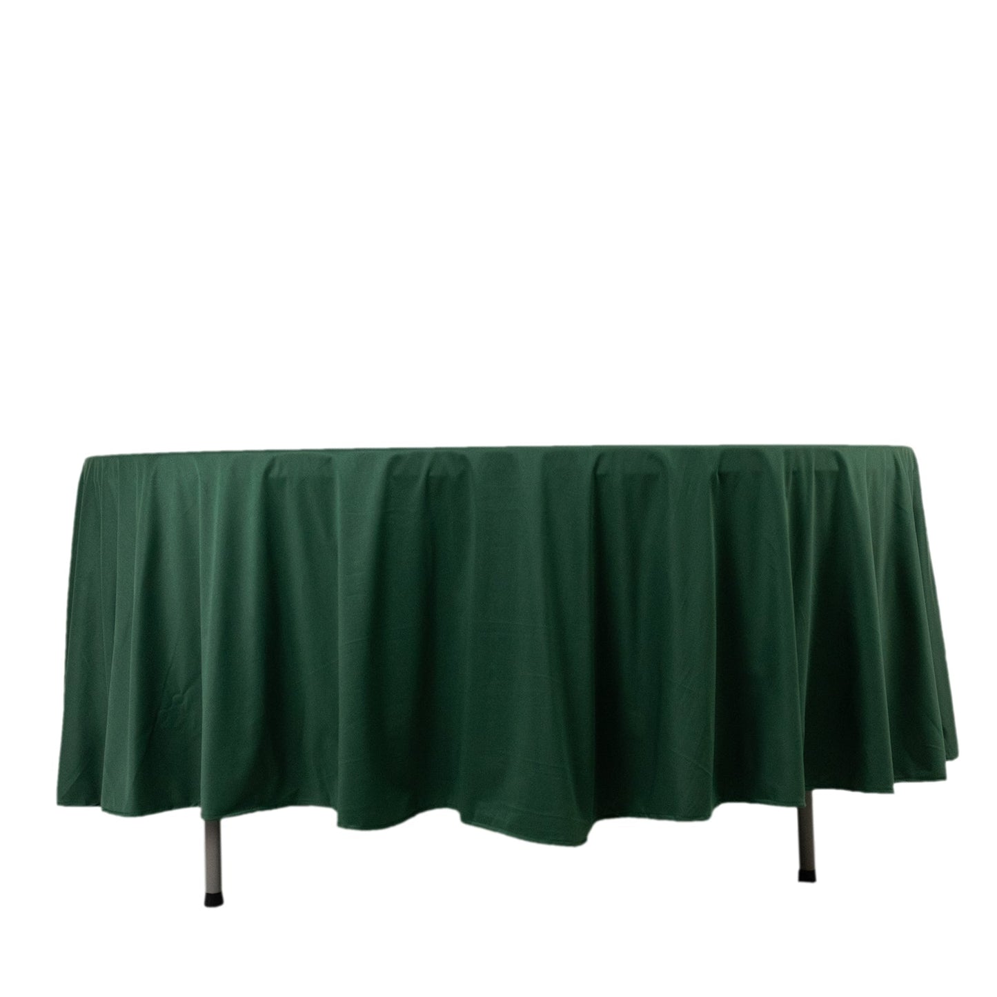 Scuba Round 108" Tablecloth Hunter Emerald Green - Wrinkle Free & Stain Resistant Table Cover