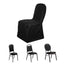 Scuba Stretch Chair Cover Black for Banquet Chairs Slim Fit Design - Wrinkle Free and Durable Slipcover - Linen Luxes