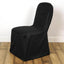 Scuba Stretch Chair Cover Black for Banquet Chairs Slim Fit Design - Wrinkle Free and Durable Slipcover - Linen Luxes