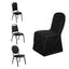 Scuba Stretch Chair Cover Black for Banquet Chairs Slim Fit Design - Wrinkle Free and Durable Slipcover - Linen Luxes