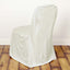 Scuba Stretch Chair Cover Ivory for Banquet Chairs Slim Fit Design - Wrinkle Free and Durable Slipcover - Linen Luxes
