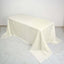 Taffeta 90"x132" Rectangle Tablecloth Ivory - Seamless Accordion Crinkle Table Cover