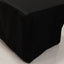 Premium Polyester 8ft Rectangle Tablecloth Black Durable Fitted 220GSM Table Cover