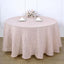 Faux Linen 120" Round Tablecloth Blush - Slubby Texture Wrinkle-Resistant Seamless Table Cover