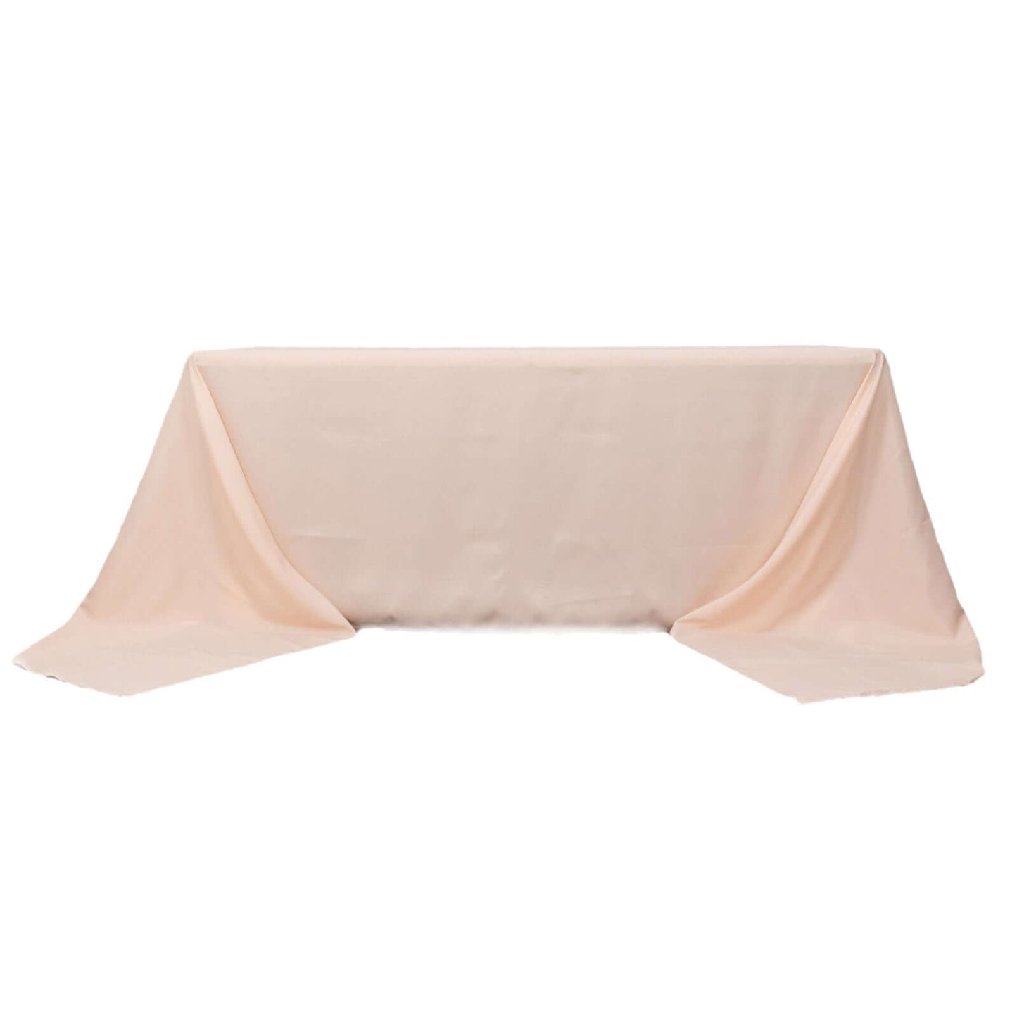 Premium Polyester 90"x156" Rectangle Tablecloth Blush - Seamless 220GSM Stain-Resistant Table Cover