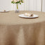 Faux Burlap Jute 120" Round Tablecloth Natural - Rustic Seamless Event Table Linen