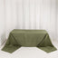 Taffeta 90"x156" Rectangle Tablecloth Dusty Sage Green - Accordion Crinkle Seamless Table Cover