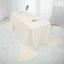 Taffeta 90"x156" Rectangle Tablecloth Ivory - Accordion Crinkle Seamless Table Cover