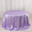 Satin 132" Round Tablecloth Lavender Lilac - Stylish Seamless Table Cover