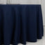 Fire Retardant Premium Polyester 120" Round Tablecloth Navy Blue - High-Performance Seamless Table Cover