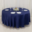 Lamour Satin 108" Round Tablecloth Navy Blue - Durable & Silk-Like Table Cover