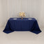 Lamour Satin 90"x132" Rectangle Tablecloth Navy Blue - Soft & Silk-Like Seamless Table Cover