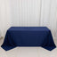 Scuba Rectangular 90"x132" Tablecloth Navy Blue - Wrinkle Free, Stain Resistant & Seamless Table Cover