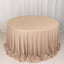 Scuba Round 132" Tablecloth Nude - Wrinkle Free & Stain Resistant Seamless Table Cover