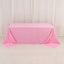 Premium Polyester 90"x132" Rectangle Tablecloth Pink - Seamless 220GSM Stain-Resistant Table Cover