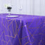 Polyester 90"x132" Rectangle Tablecloth Purple Seamless with Gold Foil Geometric Pattern - Wrinkle-Resistant Seamless Table Cover