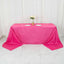 Taffeta 90"x156" Rectangle Tablecloth Fuchsia - Accordion Crinkle Seamless Table Cover