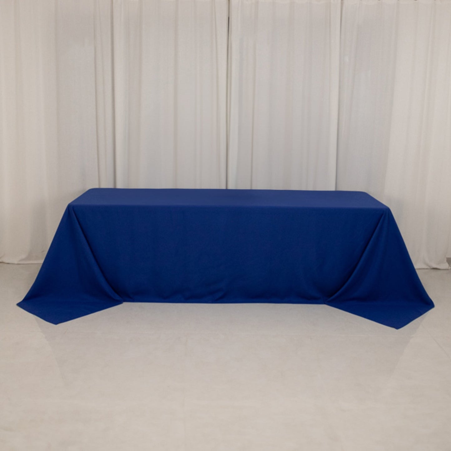 Cotton Blend 90"x156" Rectangle Tablecloth Royal Blue - Seamless Wrinkle-Resistant Table Cover