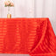 Satin Striped 90"x132" Rectangular Tablecloth Red - Seamless Silky Smooth Table Cover
