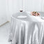 Satin 132" Round Tablecloth Silver - Stylish Seamless Table Cover