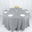 Taffeta 132" Round Tablecloth Silver - Seamless Accordion Crinkle Table Cover