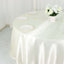 Satin 132" Round Tablecloth Ivory - Stylish Seamless Table Cover