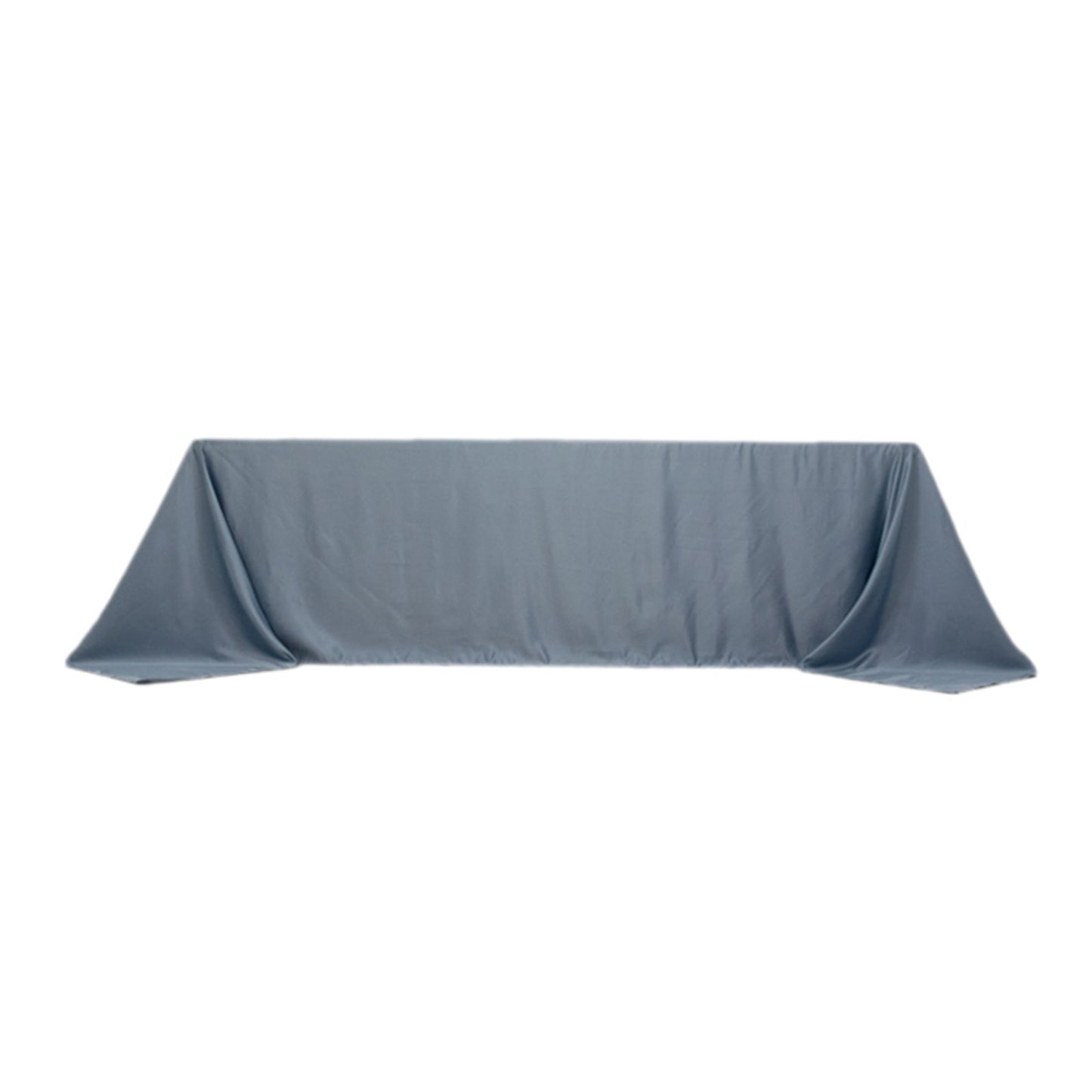 Lamour Satin 90"x156" Rectangle Tablecloth Dusty Blue - Luxurious, Soft Seamless Table Cover