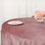 Premium Velvet 120" Round Tablecloth Dusty Rose - Reusable Soft & Seamless Table Cover