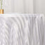 Satin Striped 120" Round Tablecloth White - Silky Smooth Seamless Wedding Decor