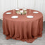 Premium Polyester 132" Round Tablecloth Terracotta (Rust) - Seamless 220GSM Wrinkle-Resistant Table Cover