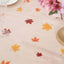 5-Pack Plastic Tablecloths Orange Thanksgiving Rectangle with Fall Leaves Pumpkin Print - Festive PVC Disposable Table Covers 54"x108"