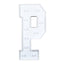 Giant LED Marquee Light Up Letter "P", White 4ft Pre-Cut Foam Board with 10 Warm White Battery Operated LEDs, Glue Gun and Sticks