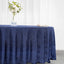 Sequin 108" Round Tablecloth Navy Blue - Glittering Finish Table Cover - Linen Luxes