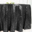 Sequin 120" Round Tablecloth Black - Seamless Glittering Table Cover - Linen Luxes