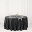 Sequin 120" Round Tablecloth Black - Seamless Glittering Table Cover - Linen Luxes