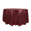Sequin 120" Round Tablecloth Burgundy - Seamless Glittering Table Cover - Linen Luxes