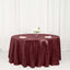 Sequin 120" Round Tablecloth Burgundy - Seamless Glittering Table Cover - Linen Luxes
